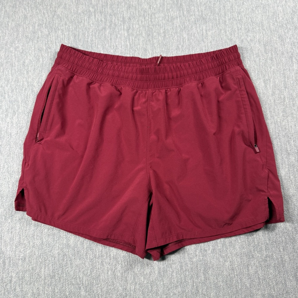 All In Motion Shorts Women Large Burgundy Red Athletic Running Workout Stretch